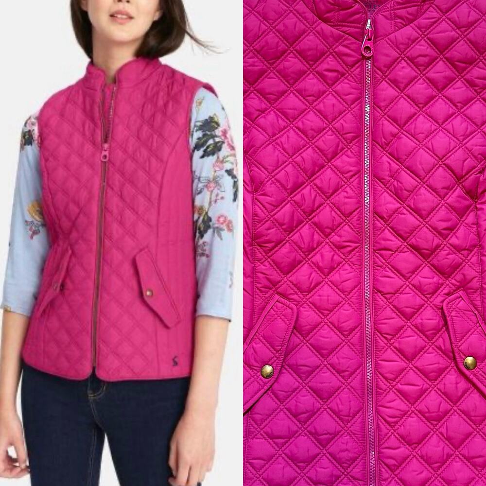 Joules Ladies Minx Quilted Gilet Deep Fuchsia UK 16/ US 12/ EU 44